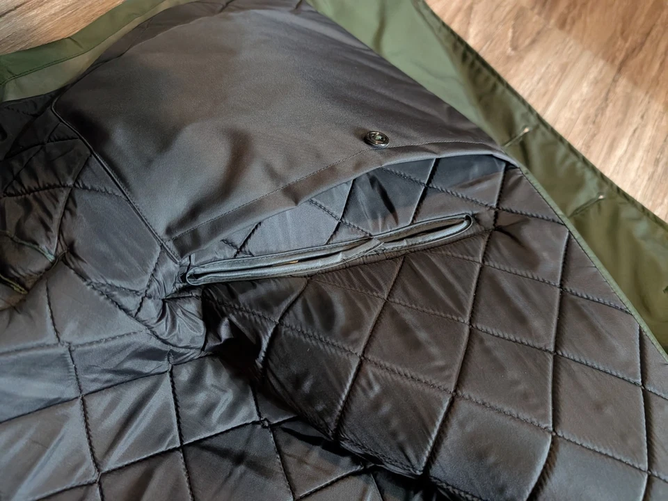 Jaqueta masculina vintage azul PA Fish Commission 40 R verde nilolita adjunta ondas de água - Imagem 4 de 4