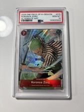 PSA 10 Gem Mint Roronoa Zoro AA OP14-015 Alternate Art One Piece Card English
