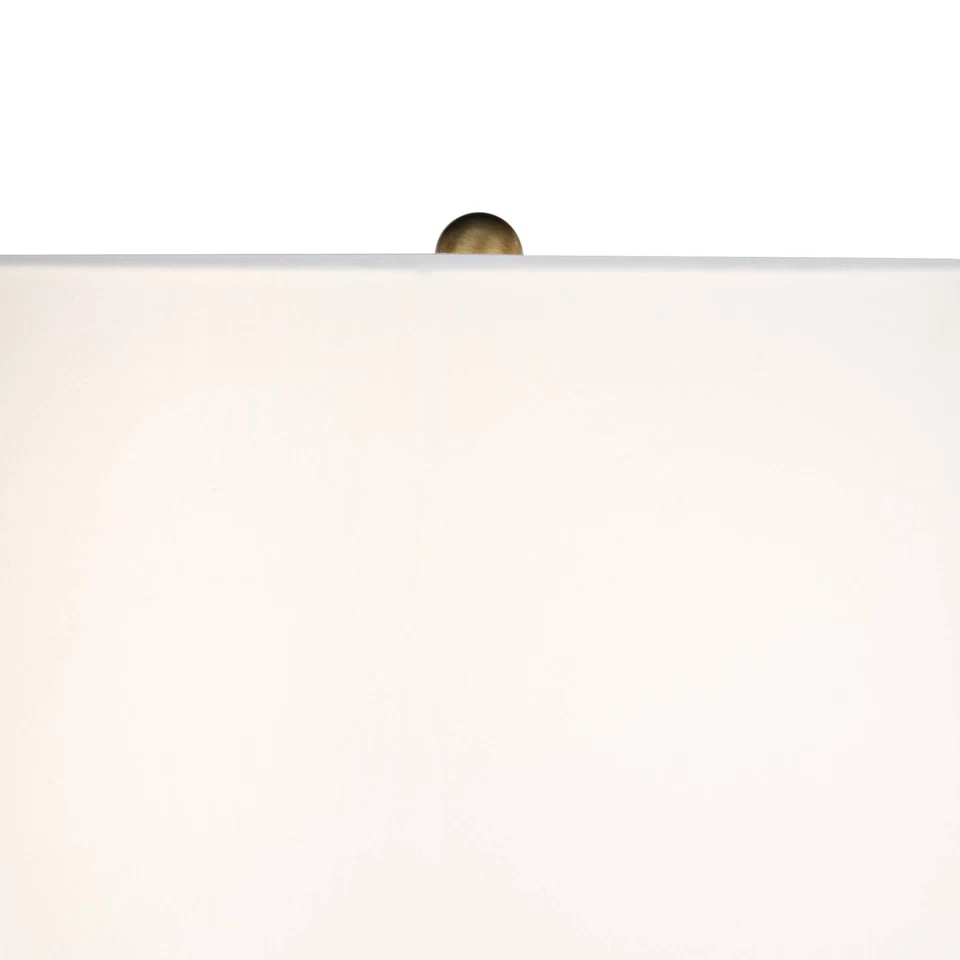 Asian Modern Table Lamp 27 Tall Teal Glaze Textured Ceramic Temple Jar White Tap - Image 3 of 4