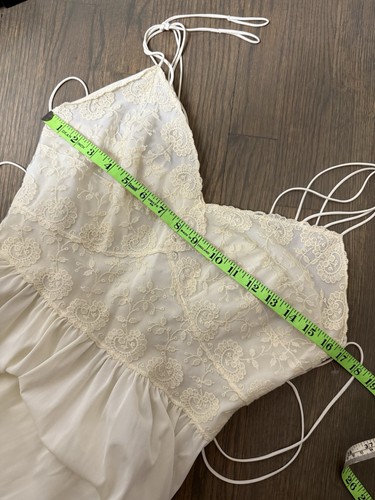 Vintage Carters Slip 34 Ivory Floral Lace Bridal Boudoir Dress - Picture 12 of 14
