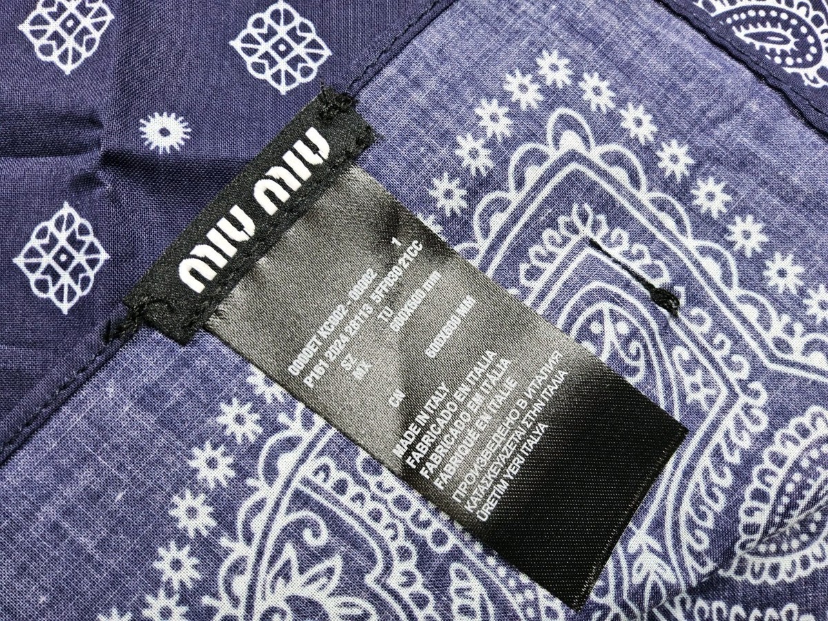 Miu Miu GWP Gift With Purchase Novelty Handkerchief Bandana Scarf