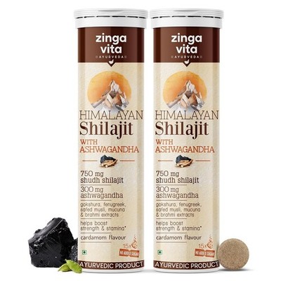 Zingavita Himalayan Shilajit/Shilajeet (750 mg) 15 N (2er Pack)