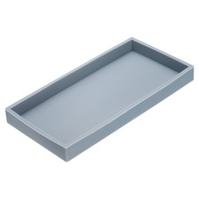Bathroom Vanity Tray, 7.9"x3.9" Silicone Soap Dispenser Trays, Gray