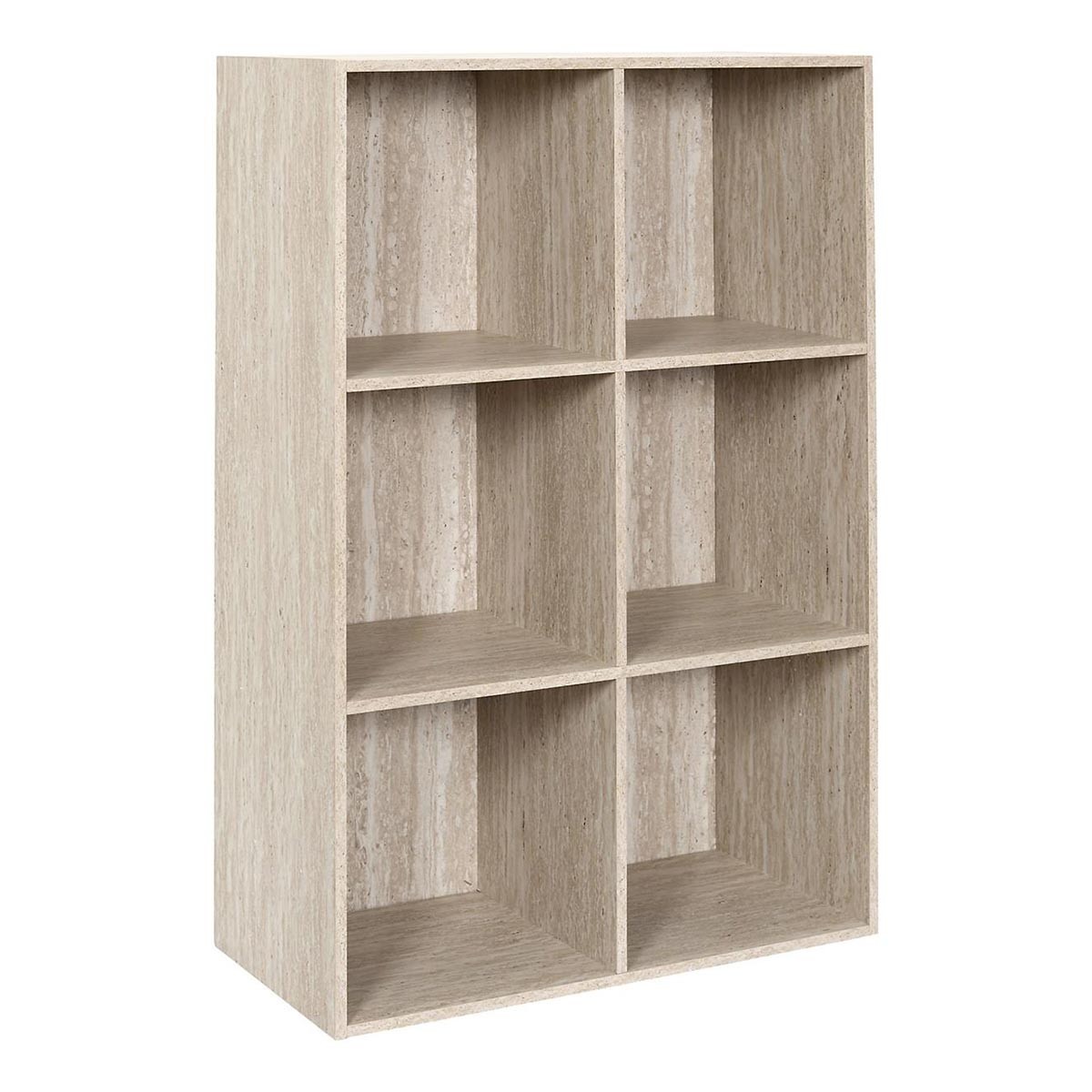 Étagère modulable Pietra 6 cases design épuré beige 66cm