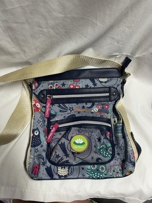 Lily Bloom Crossbody Fun Night Owl Stars Moon Shoulder Bag Purse Small Handbag