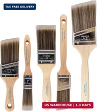 Paint Brushes, 5-Piece Paint Brush Set, Flat Angle Brushes for Walls