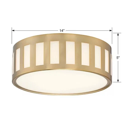 Crystorama Kendal 3-Light 14" Ceiling Light in Vibrant Gold - Picture 3 of 3