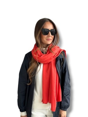 Damen Accessoires Stola/Schal Max Mara Intrend 100% Seide Orange NP: 365,00