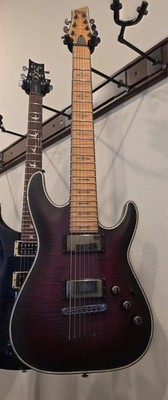 2014 Schecter Hellraiser Extreme C-7 Crimson Red Burst Satin 7 String GTR w/Case