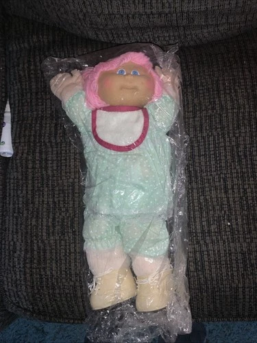 Vintage new old stock 16 inch Cabbage Patch doll with pink hair