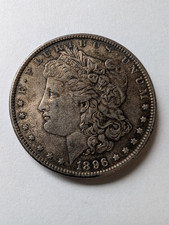 1896-P Morgan Silver Dollar, 90% Silver, 135Years Old w/ Coppe-Slate Toning