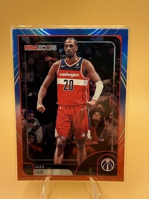 Topps 2025-26 NBA Hoops Alex Sarr #58  Wizards Red, White & Blue color match ssp