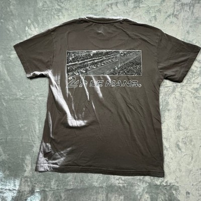 24h Le Mans Graphic T-Shirt Mens Medium Gray Short Sleeve Racing Back Print