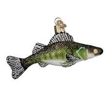Old World Christmas Walleye Glass Blown Ornament Handcrafted Lake Fish