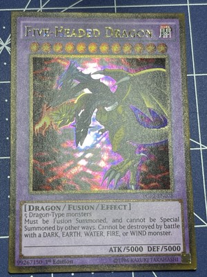 Yu-Gi-Oh! Five-Headed Dragon Gold Rare Card PGL2-EN078 1st Edition