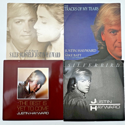 JUSTIN HAYWARD LOT OF 4 7'' SINGLE 45 VINYL RECORD SALLY OLDFIELD SILVERBIRD