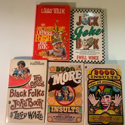 Vintage Joke Book Lot Larry Wilde Official Polish Black Folks 2000 Insults