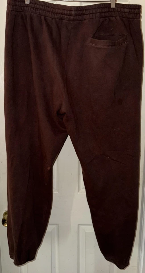 Pantalones deportivos Sean John para hombre 3XL marrón polar joggers cintura elástica bolsillos puños Foto 2 de 3