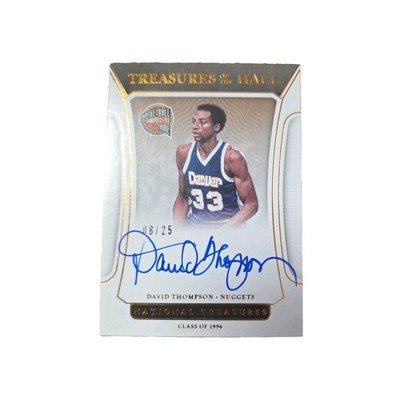 2021-2022 Panini National Treasures Signatures David Thompson 8/25