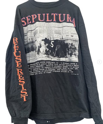 1994 Sepultura Refuse Resist Vintage Long Sleeves Shirt Reprint