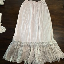 Vintage 60  s Van Raalte Pink Lace Half Slip Small Opaquelon USA