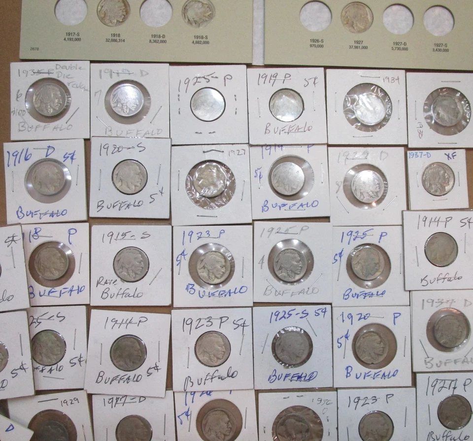 Buffalo Nickel Collection 1913-1938. 4 albums 263 Buffalos/Indian Nickels, Read - Image 2 of 4
