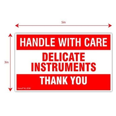 Kenco 3'' X 5'' Handle with Care Delicate Instruments Fragile Stickers for Ship...