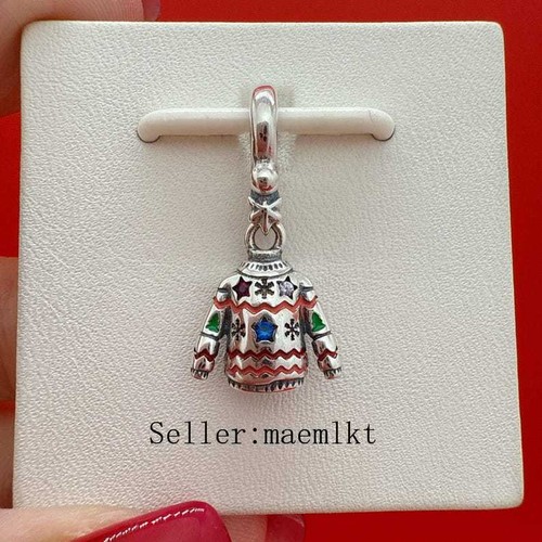 New 925 sterling silver Christmas Sweater Dangle Charm 793596C01