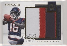 2018 Panini Encased Substantial Rookie Swatches Gold 7/10 Keke Coutee 0a6