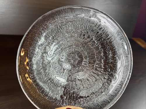 8 Iittala Finland Solaris Textured Swirl Glass Bread & Butter Plates 6 1/4” - Picture 8 of 19