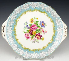 Royal Albert England ENCHANTMENT 10-1/2" HANDLED CAKE SERVING PLATE TRAY PLATTER