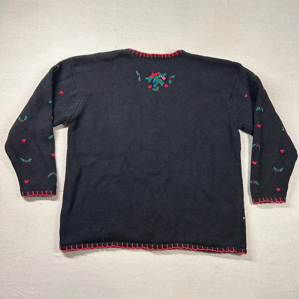 Suéter De Colección Hampshire Studio Para Mujer 2x Navidad Tejido Abuela Ramie Feo Foto 3 de 4