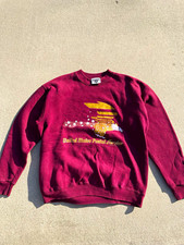Vintage Lee Men’s USPS Eagle Graphic Sweatshirt Burgundy Made USA 90s