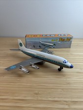 Pan Am DC-8 FAN JET AIRPLANE - FRICTION POWERED Vintage 1960s MADE in HONG KONG