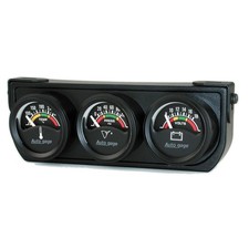 Auto Meter Gauge Set 2391 Auto Gage Water Temp Volts Oil Pressure Black