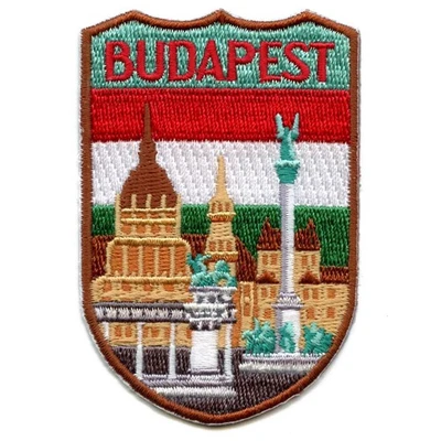 E-PATCHES & CRESTS Budapest Capital Of Hungary Shield Patch Europe Vacation Embroidered Iron On