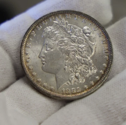1882 O US Morgan Silver Dollar $1 Nice AU