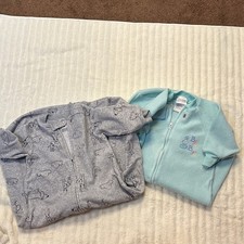 Carter's Gray Animal Print sleep sacks with sleeves 12 months/medium