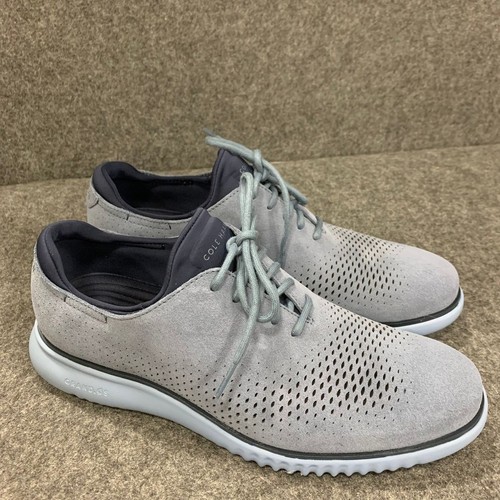 COLE HAAN 2 ZeroGrand Laser Wingtip Oxford Men's Size 10M Blue - 第 1/8 張圖片