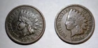 1886 Indian Head Cent Type 1 And Type 2 Lot Of 2