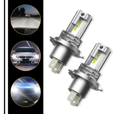 2x LED H4 Headlight Bulbs Kit High / Low Beam 6500K Super Bright White Lights