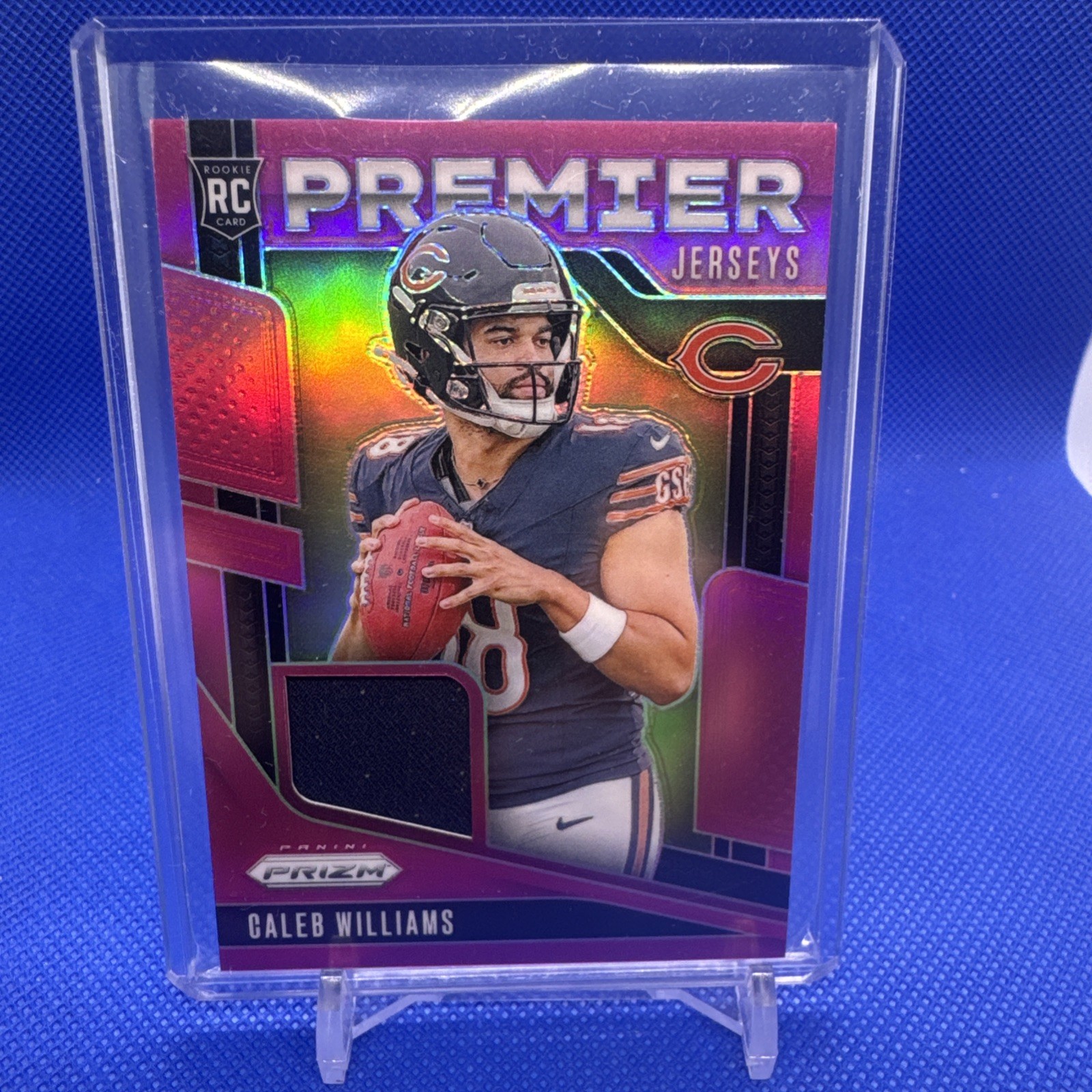 2024 Panini Prizm - Premier Jerseys Caleb Williams #PJ-CWS Pink Prizm (MEM, RC)
