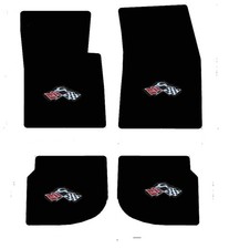 New 1958 - 1970 Floor Mats Impala Cross Flag Embroidered Logo Pick Color All 4 New 1958 - 1970 Floor Mats Impala Cross Flag Embroidered Logo Pick Color All 4