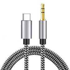 USB-C to 3.5mm Aux Cable for iPhone 16/15 Galaxy S24 Pixel MacBook