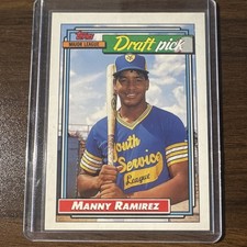 Topps 1992 Manny Ramirez Draft Pick Rookie #156 Cleveland Guardians Card **ERROR