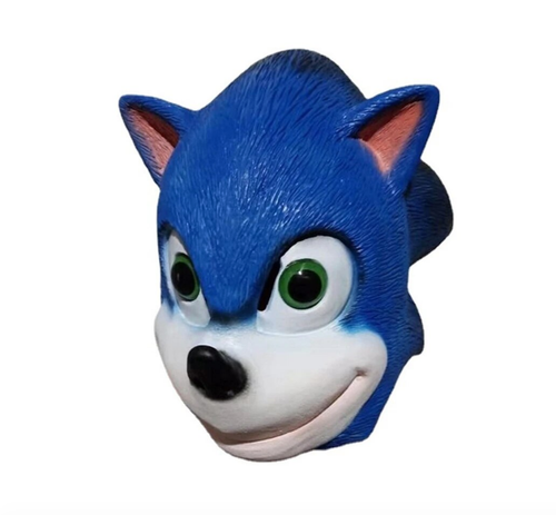 Blue Hedgehog Mask Halloween Cosplay Fancy Dress Adult Game Retro Gaming - Afbeelding 1 van 5