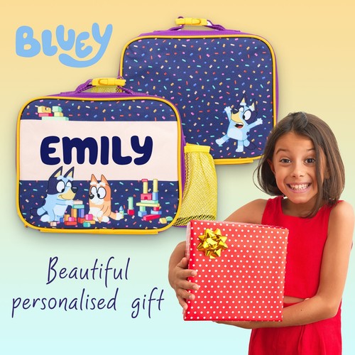 Bluey personalisierte Kinder Lunch Bag Isoliert Schule Lunch Bag für Kinder - Bild 7 von 7