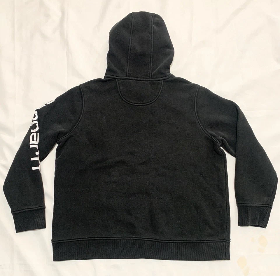 Sudadera con Capucha Pullover Calce Relajado Carhartt Mujer Talla 1X (16-18) Negra Usada en Excelente Condición Foto 2 de 4