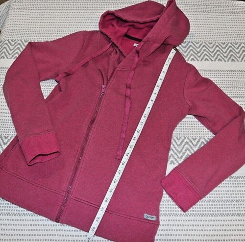 DKNY Size Small Hoodie with Offset Zipper in Berry Pink EUC - Picture 4 of 6