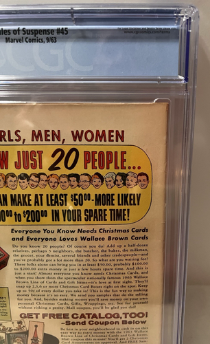 1963 Marvel Tales of Suspense # 45, CGC 7.0 OW pgs, 1st Happy Hogan/Pepper Potts - Picture 11 of 13